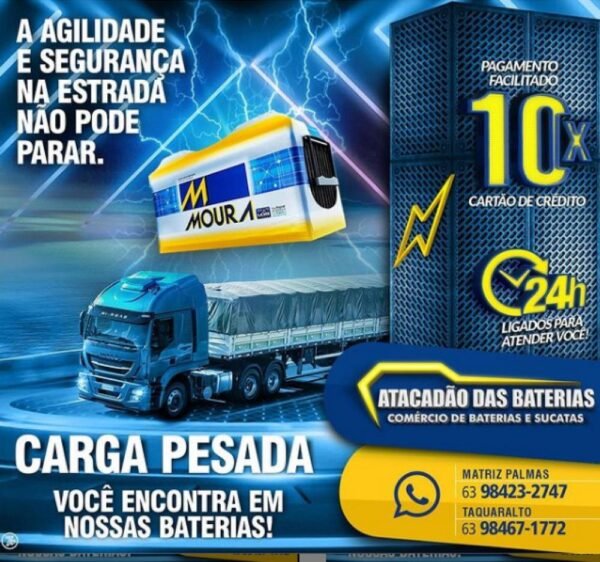 Bateria para Caminhão Moura - 180 amperes