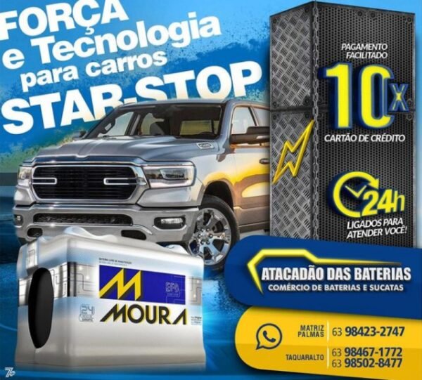 Bateria Automotiva Moura - 80 amperes