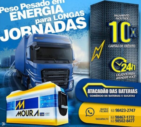 Bateria para Caminhão Moura - 220 amperes