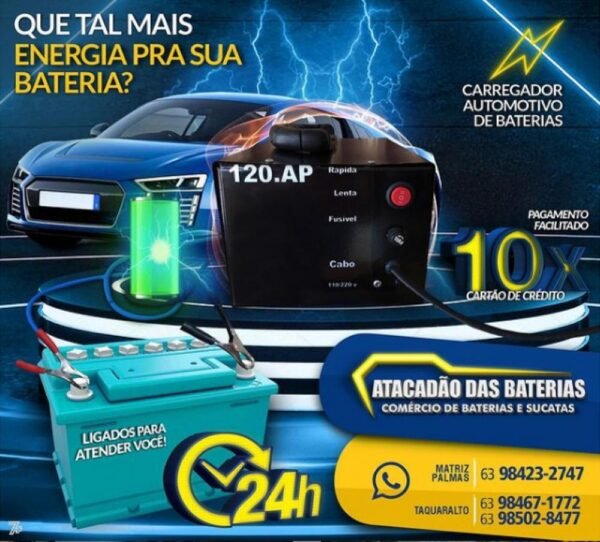 Carregador Automotivo de Baterias